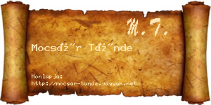 Mocsár Tünde névjegykártya
