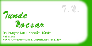 tunde mocsar business card